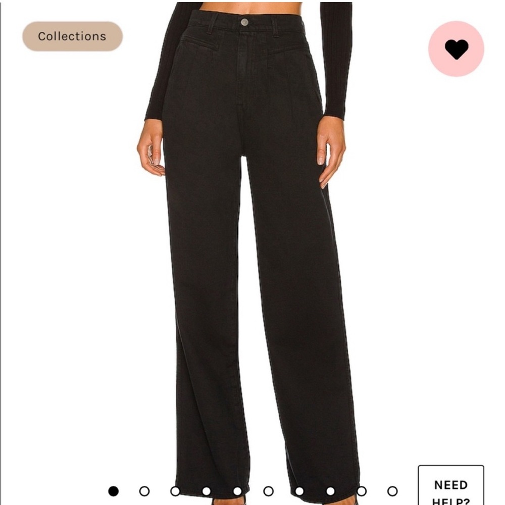 GRLFRND High-Rise Wide Leg Jeans in Black